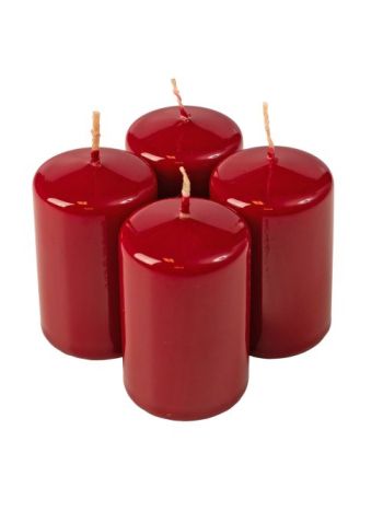 Adventi henger gyertya készlet- 7 x 4cm - Lakk bordó
