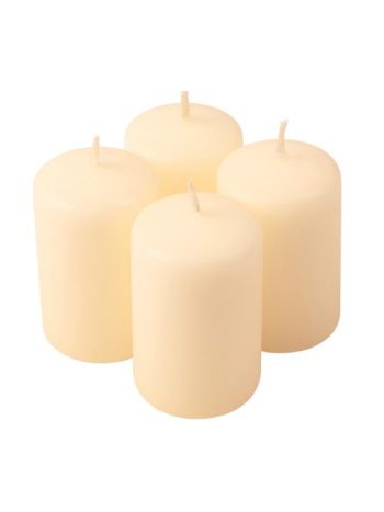 Adventi henger gyertya készlet- 7 x 4cm - Matt ekrü