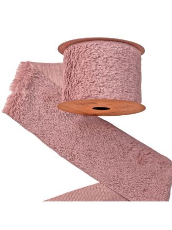 Szőrme szalag 63mm x 2.7m - Rózsabarna
