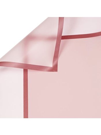 Áttetsző keretes matt fólia tekercs 58 x 58cm- 20db - Púder rózsaszín