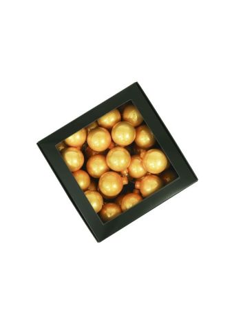 Gömb betűzős üveg 4 cm gold opal S/36