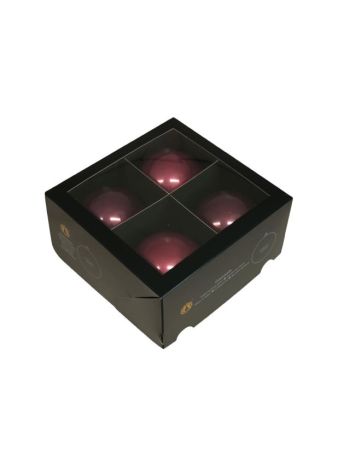 Gömb üveg- 10 cm rózsaszín S/4