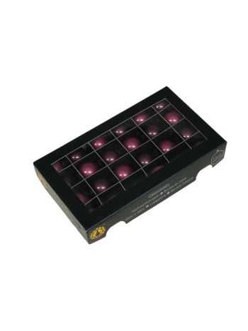 Gömb üveg- 2-5 cm- rózsaszín S/24