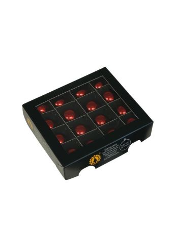 Gömb üveg- 3 cm- piros fényes S/16