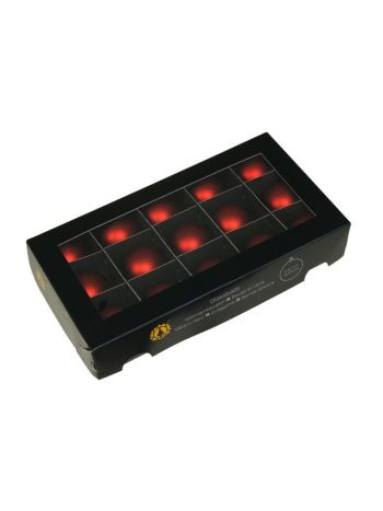 Gömb üveg- 4 cm- piros mattt S/15