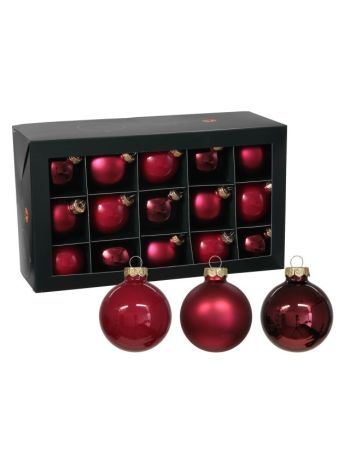 Gömb üveg- 5-7 cm- karácsonyi piros S/30