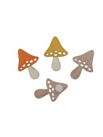 Gomba öntapadós fa 3-5 cm sárga- natúr 3 féle S/24