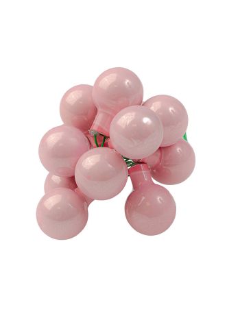 Üveggömb pick- fényes rózsaszín- 2cm-es- 12 db-os köteg