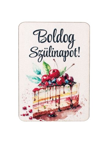 4db. Boldog szülinapot! feliratos dekor fa tábla 7 x 5cm