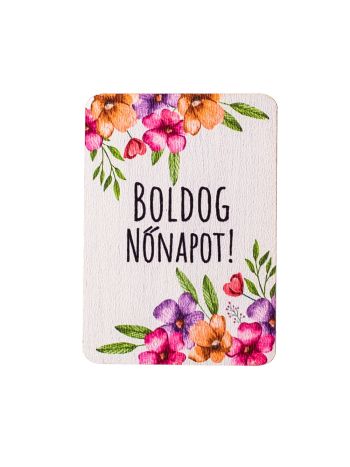 4db. Boldog Nőnapot! feliratos dekor tábla 7 x 5cm