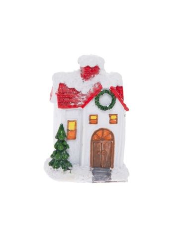 Házikó poly  4-6x3-7x7 cm- fehér