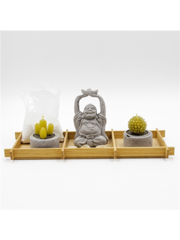 ZEN GARDEN+BUDDHA 1/24 SZETT  25x9 cm -tálca - 9x6 cm -buddha