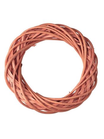 Fonott vessző koszorúalap 25cm/5cm - Pasztell rózsaszín KA4-25R