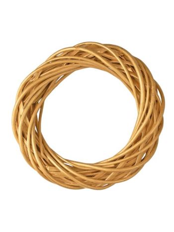 Fonott vessző koszorúalap 20cm/4cm - Arany