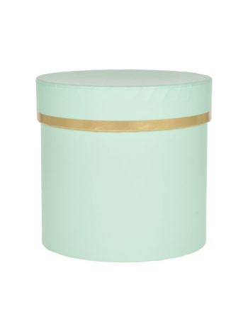 Kalapdoboz arany szegéllyel papír 10x10 cm menta