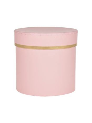 Kalapdoboz arany szegéllyel papír 10x10 cm rózsaszín