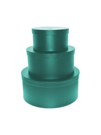Kalapdoboz kerek papír 25cm-20cm-15cm türkiz S/3 DD61992
