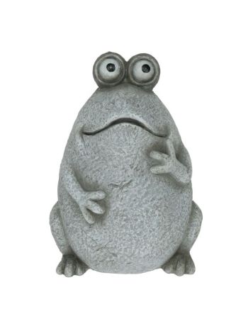 Kaspó béka kerámia 24-5x22-5x33 cm szürke