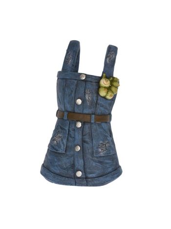 Kaspó farmer ruha kerámia 26-5x20-5x44-5cm kék DD61945