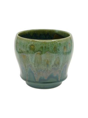 Kaspó kerámia 15x15x13 cm zöld