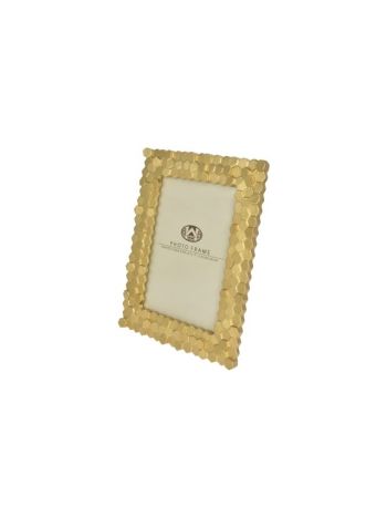 Képkeret méhsejt mintával poly 18-8x23-6x1-5cm arany