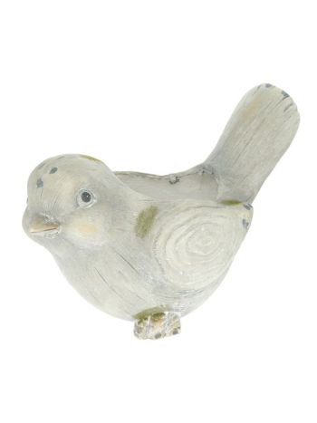 Kerti kaspó ültethető- mohás- madár- magnézia 35-5x21x25-5cm szürke