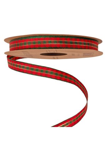 Karácsonyi skótkockás szalag 10mm x 10m