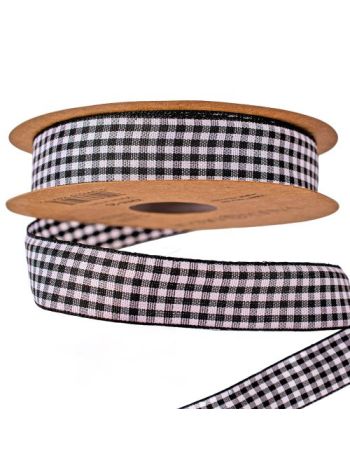 Kockás szalag 20mm x 10m - Fehér/Fekete