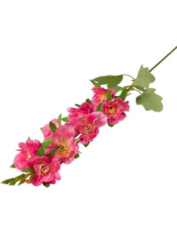 Virágos selyemvirág ág- 76cm - Rózsaszín