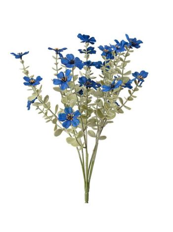 Selyemvirág csokor- 40cm  magas - Sötétkék