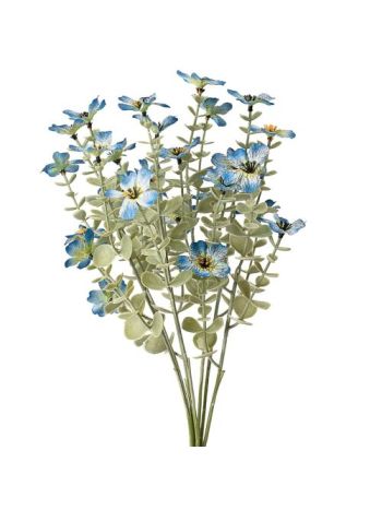 Selyemvirág csokor- 40cm magas - Világoskék