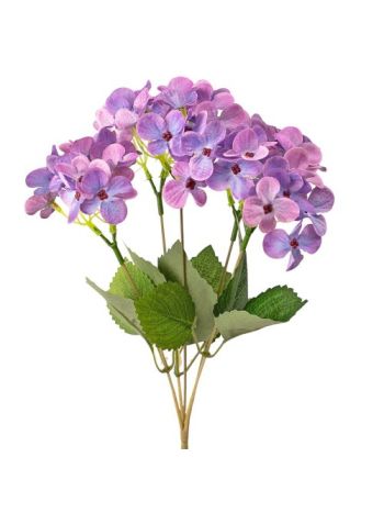 Hortenzia selyemvirág csokor- 34cm magas - Levendula