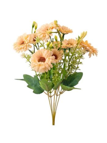 Selyemvirág csokor- 33cm magas - Krém