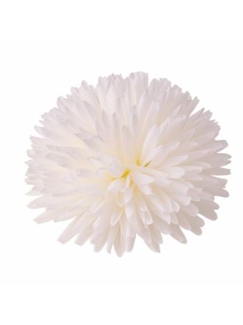  Krizantém selyemvirág fej- 21cm - Fehér