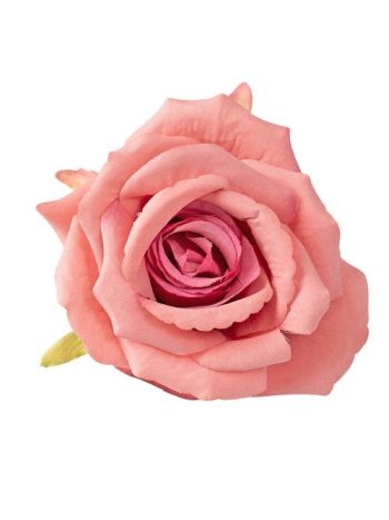 Rózsa selyemvirág fej- 9cm - Rózsaszín