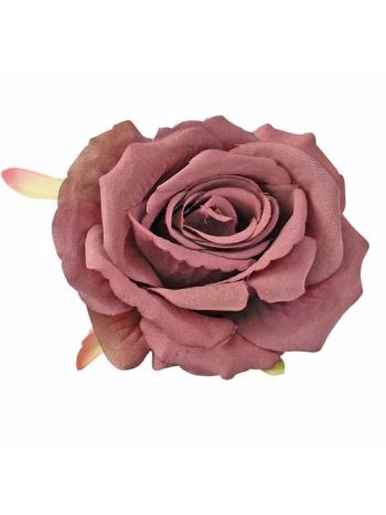 Rózsa selyemvirág fej- 9cm - Mályva