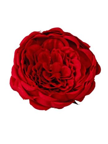 Angol rózsa selyemvirág fej- 10.5cm - Piros