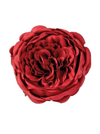 Angol rózsa selyemvirág fej- 10.5cm - Bordó