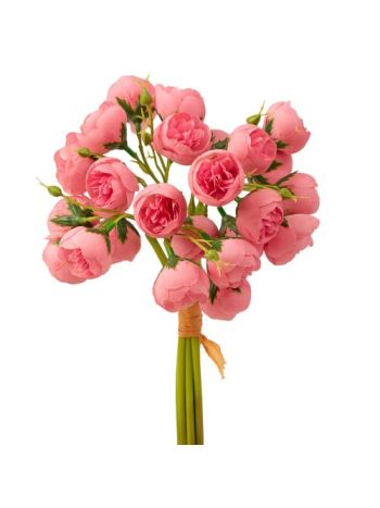 Boglárka selyemvirág köteg- 24 fejes- 28cm magas - Sötét rózsaszín