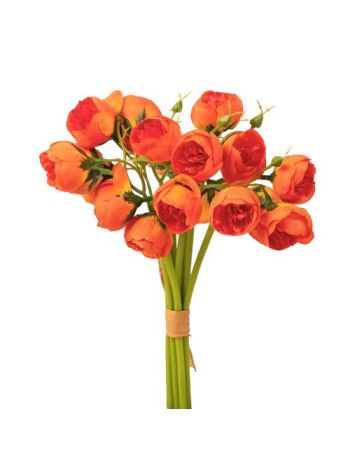 Boglárka selyemvirág köteg- 24 fejes- 28cm magas - Narancssárga