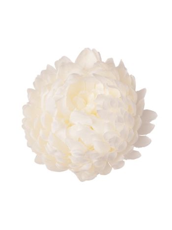 Krizantém selyemvirág fej- 14cm - Fehér