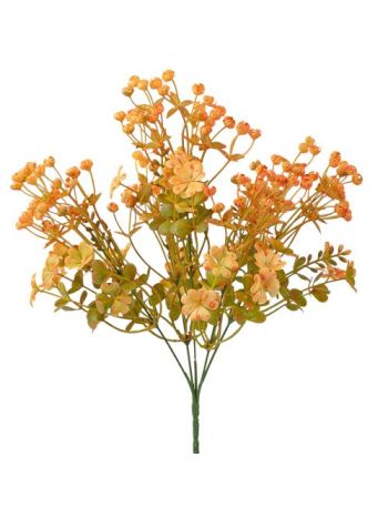 Műnövény bokor- 5 ágú- 35cm magas - Narancssárgás zöld