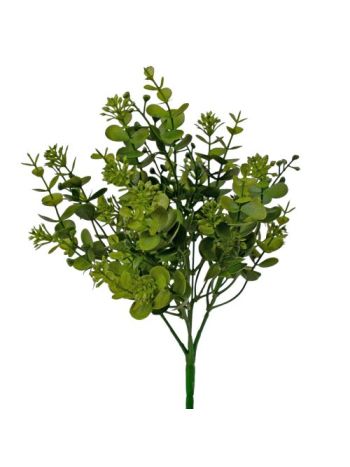 Műnövény bokor- 5 ágú- 34cm magas - Sötétzöld