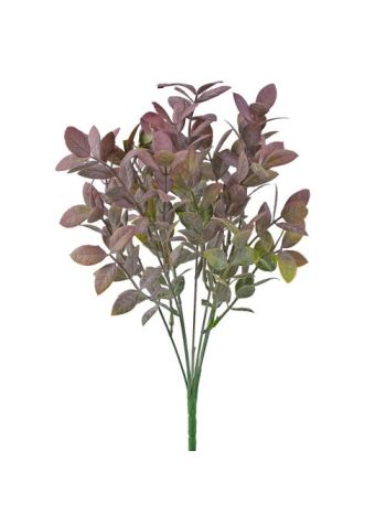Műnövény bokor- 7 ágú- 35cm magas - Bordós zöld