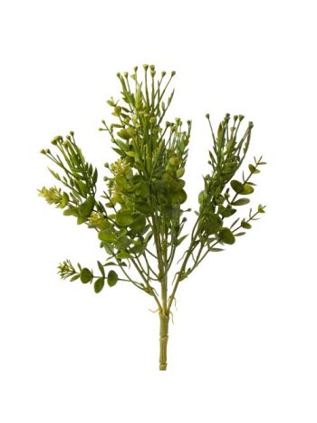 Műnövény bokor - 5 ágú- 37cm magas - Sötétzöld
