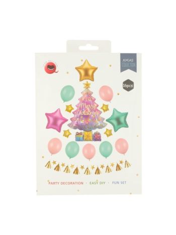 Lufi karácsonyfa rózsaszín S/16