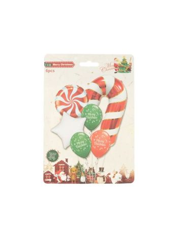 Lufi karácsonyi nyalóka piros- fehér S/6