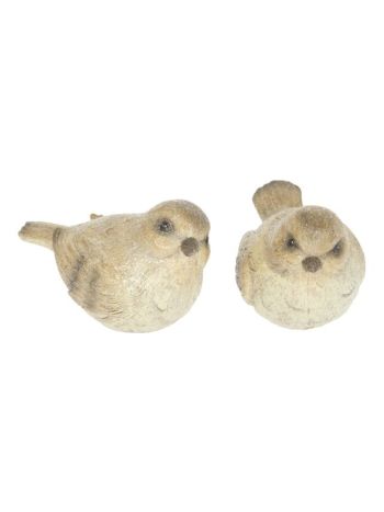 Madár- glitteres poly 11x6x6 cm barna 2 féle