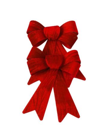 Bársony masni készlet- 15 x 17cm- 2db. - Világos bordó