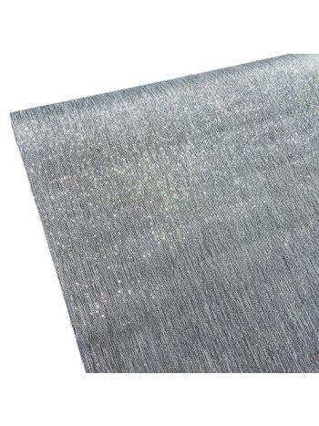 Metál vászon dekorációs anyag- asztali futó- 28cm x 5m - Ezüst